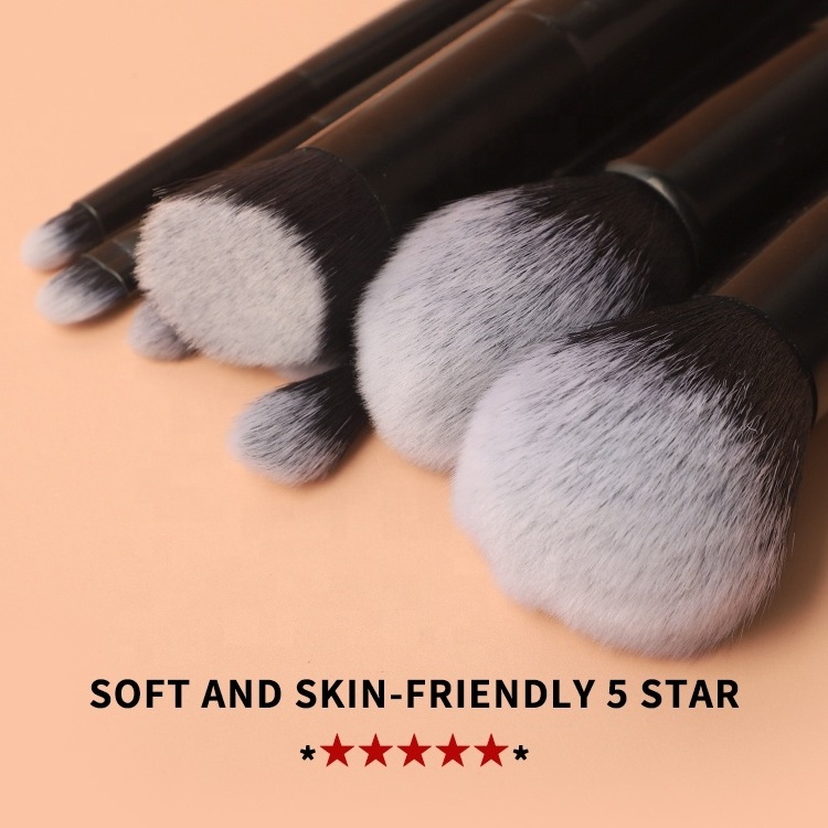 ZH Best-Selling Elegant Color 9 PC Black Beauty Pro Best Kabuki Luxury Traveling Quality Buy Make Up Brush Ever Beauty