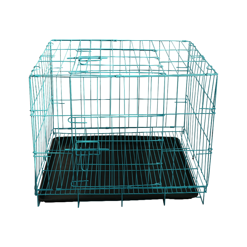 Small Puppy Pet Cage Collapsible and Folding Metal Crate with Breathable Wire for Dogs