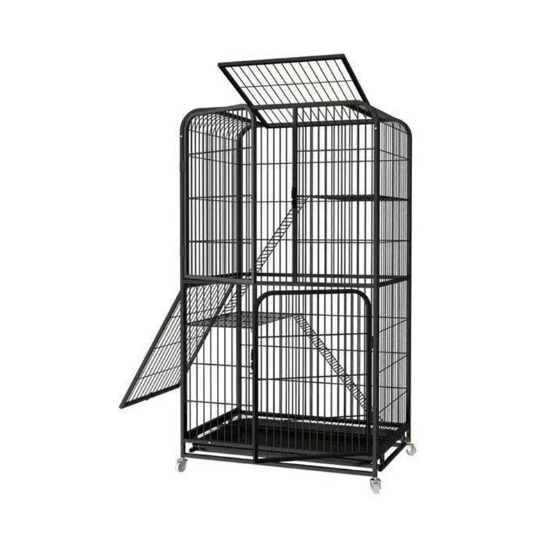 Steel new 3 layer pet supplies cage condo indoor cat enclosure house big large pet cat cage