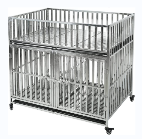 Pet Stainless Steel Dog Cage /Multi-layer stackable / assembled with tray