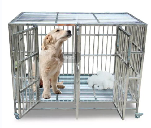 Pet Stainless Steel Dog Cage /Multi-layer stackable / assembled with tray