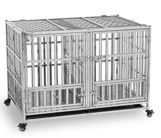 Pet Stainless Steel Dog Cage /Multi-layer stackable / assembled with tray