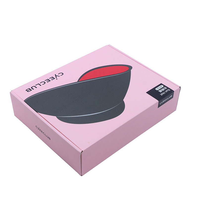 Free Design corrugated pink carton packaging anti sun hat packaging box mailer with logo Mailing shipping mailer boxes