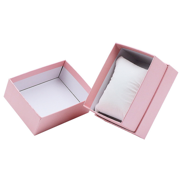 Customized Pink Paper Smart Watch Box Packaging Paper Cardboard Packaging With Watch Pillow Customer's Logo