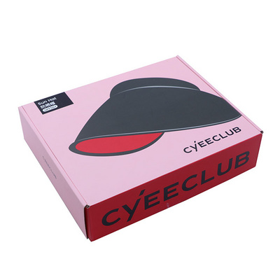 Free Design corrugated pink carton packaging anti sun hat packaging box mailer with logo Mailing shipping mailer boxes