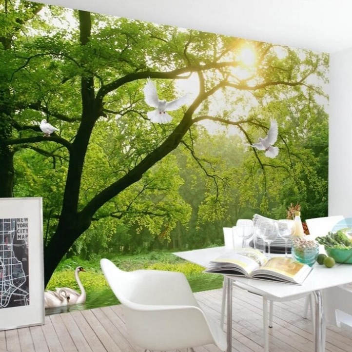 ZHIHAI Wallpaper for living room Walls Sky Outer Space Print PVC Wall Paper 3D Office Reception Back Wall