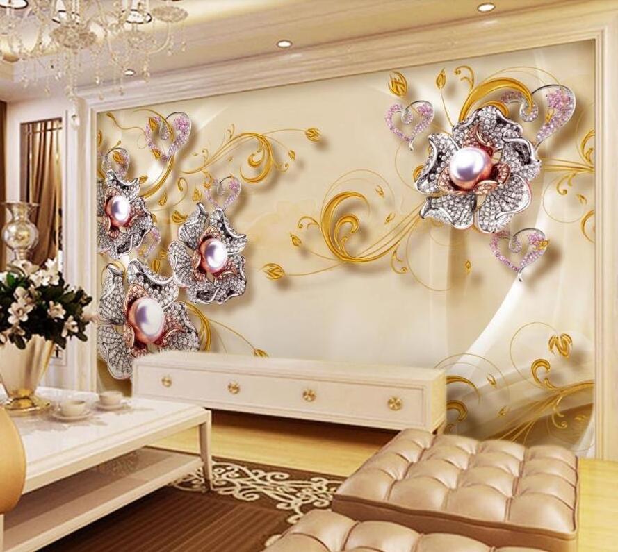 ZHIHAI High quality cheap price popular diamond mural wallpaper 3d