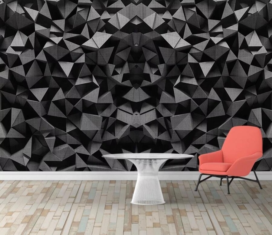 ZHIHAI 3d geometric polygonal marble texture stitching background wall home wallpaper