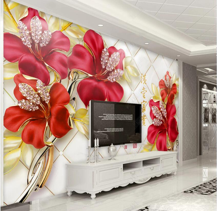 ZHIHAI Custom new style high quality indoor living room decorative wall mural 3D silk wallpaper