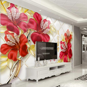 ZHIHAI Custom new style high quality indoor living room decorative wall mural 3D silk wallpaper