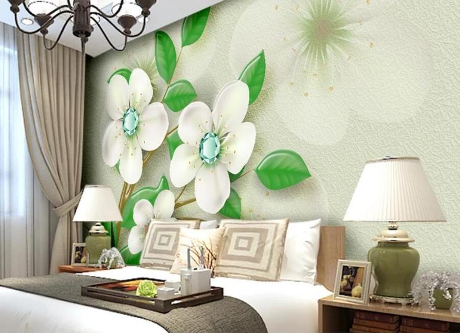 ZHIHAI modern living room tv background flower print embossed wallpapers for living room