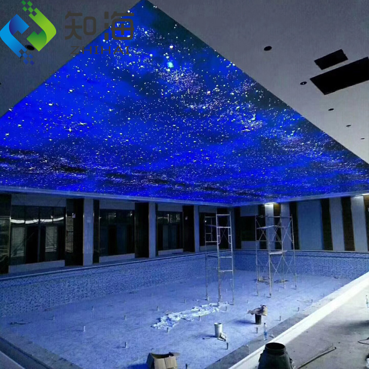 ZHIHAI UV pvc print 3d effect sky stretch ceiling