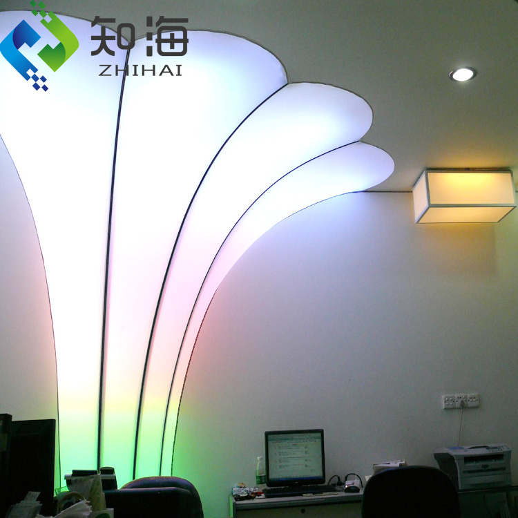 ZHIHAI irregular interior artistic pvc film cover decorative led ceiling light