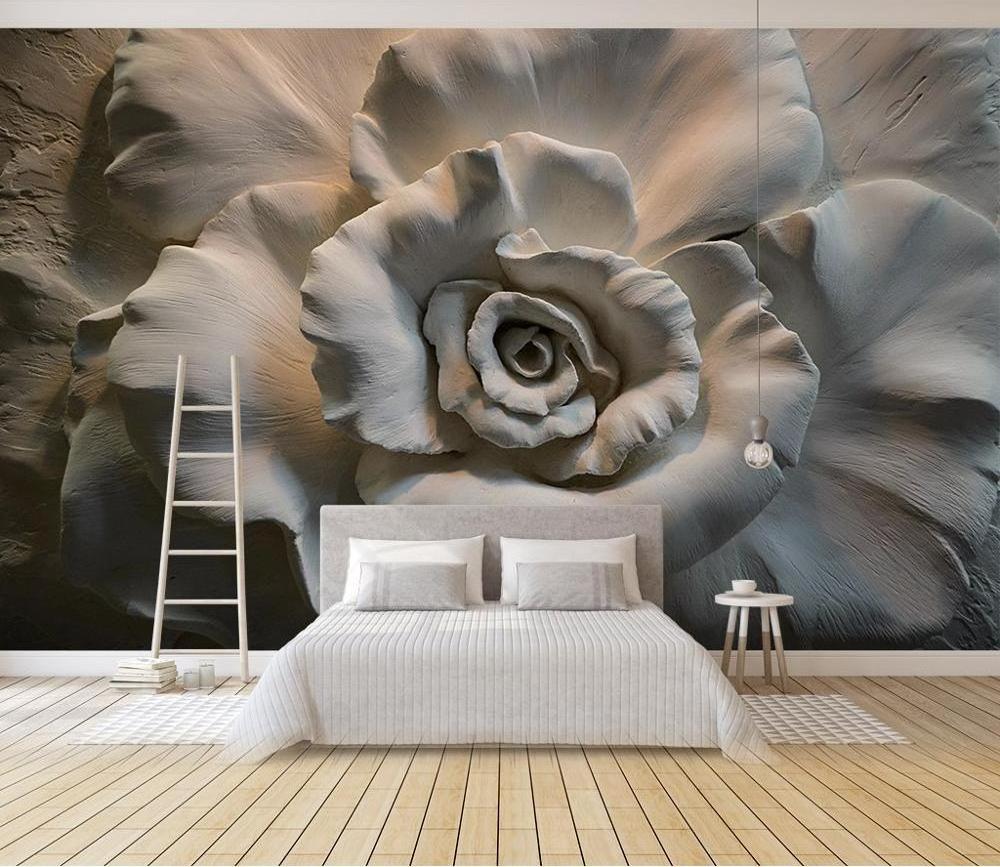 ZHIHAI Photo Wallpaper Print Flower 3d Graphic Design Modern Floral Wall Covering Waterproof Wallpaper for Kitchen