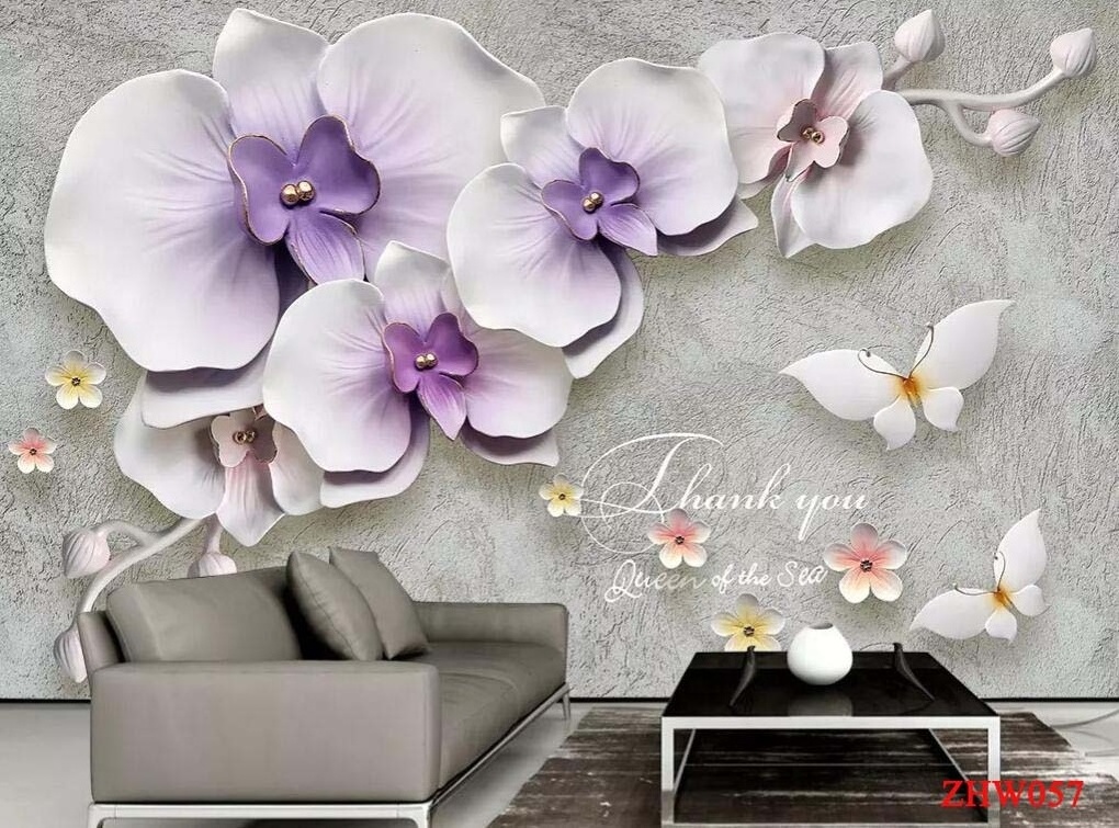 ZHIHAI beauty flowers print special design for rest room mural wallpaper 3d