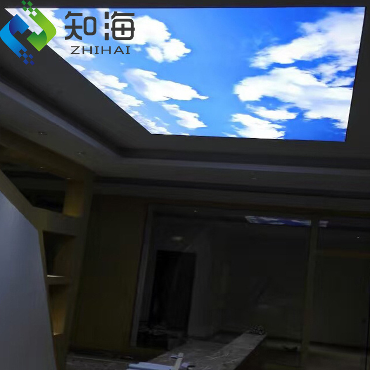 ZHIHAI UV pvc print 3d effect sky stretch ceiling