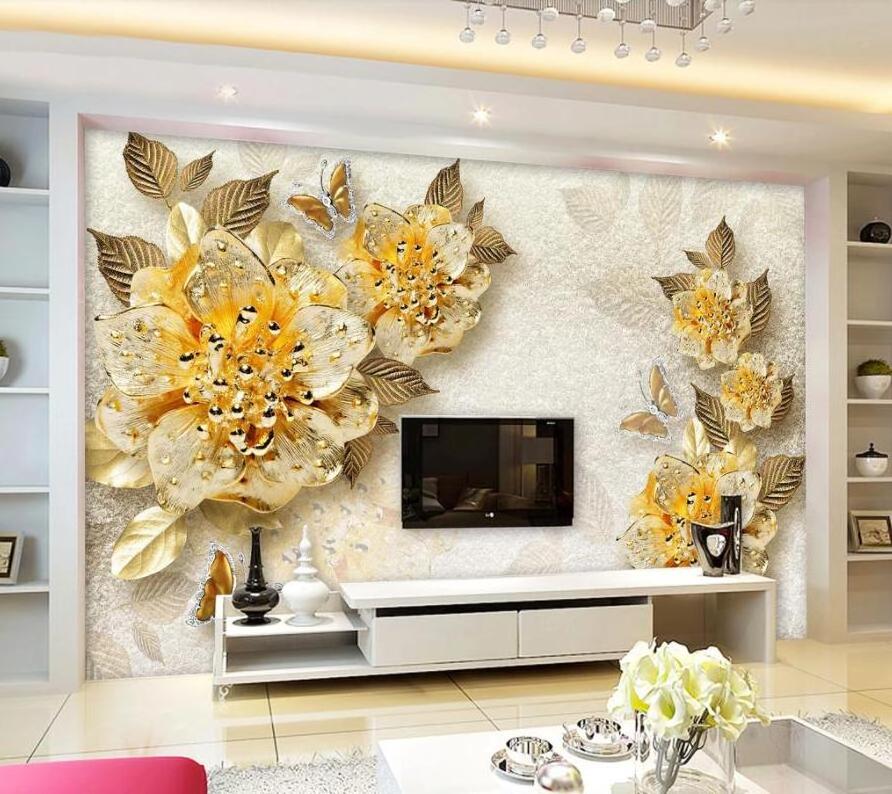 ZHIHAI Stretch Ceiling Film Pop Decorative Wallpaper for KTV Print PVC Waterproof 3D Effect Flower Wallpaper