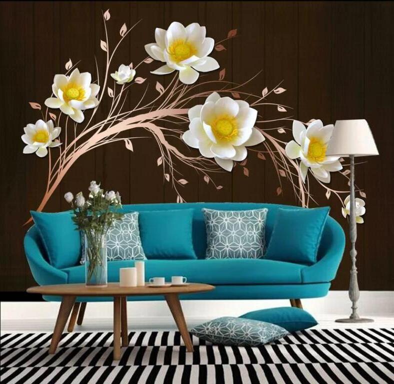 ZHIHAI Custom new style high quality indoor living room decorative wall mural 3D silk wallpaper