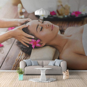 ZHIHAI hd salon spa massage beauty woman flowers print modern special design for rest room 8d hot sexy beautiful girl wallpaper