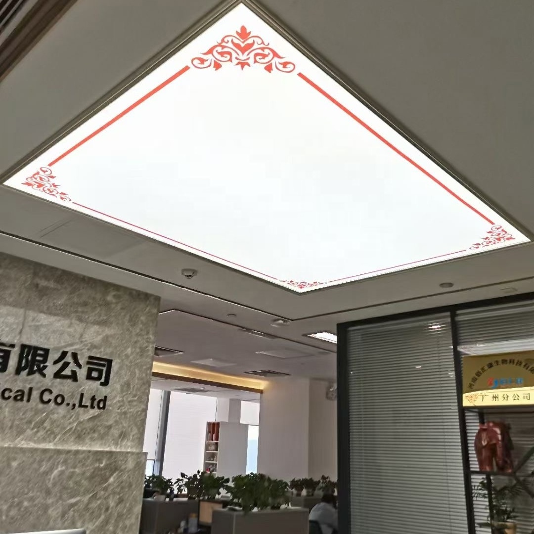 ZHIHAI with led lights backlit nice designs print 3d ceiling tile