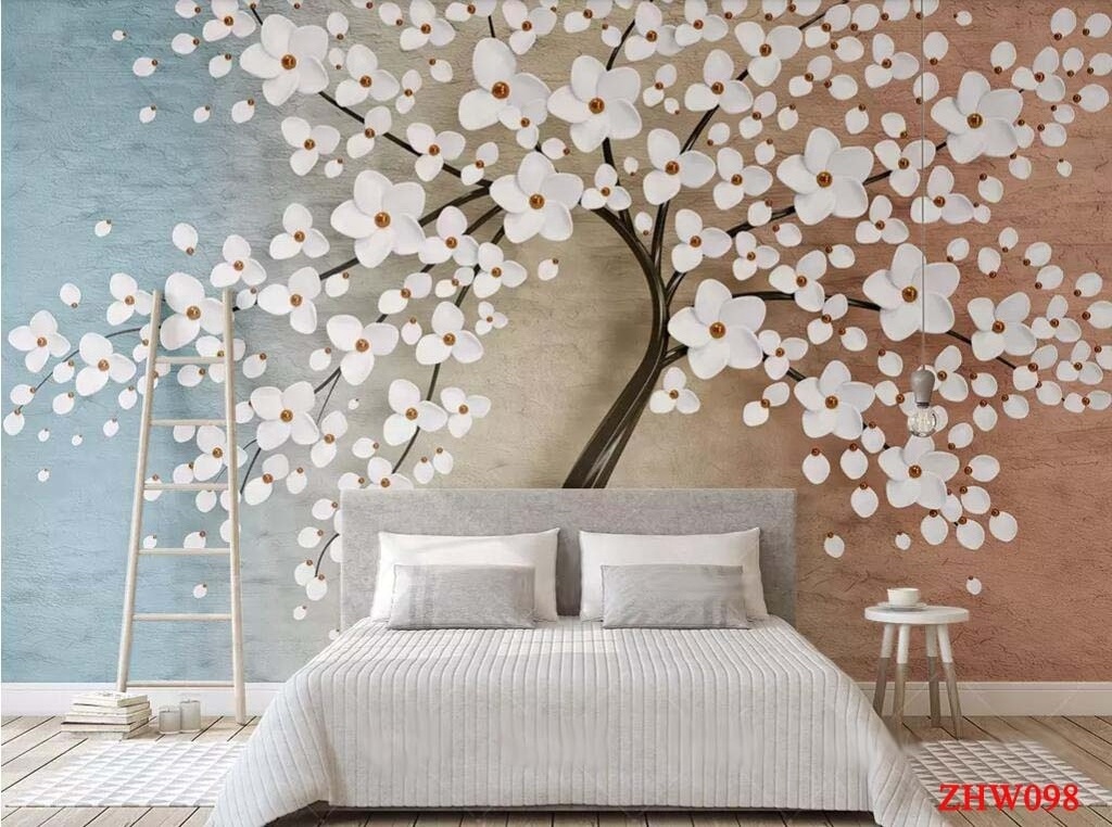 ZHIHAI beauty flowers print special design for rest room mural wallpaper 3d