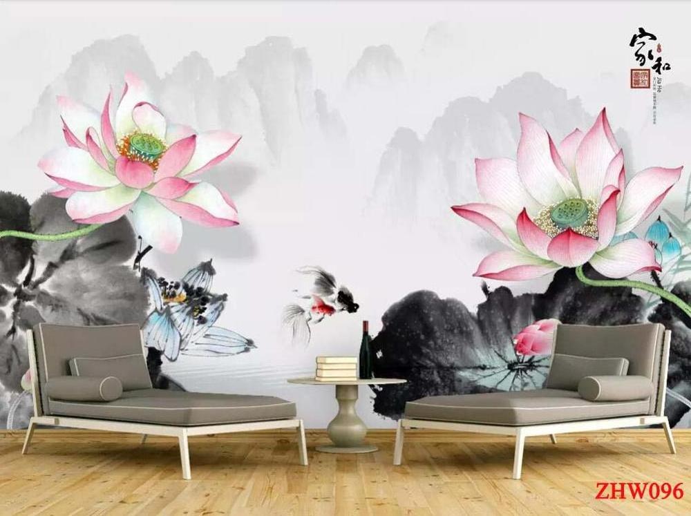 ZHIHAI custom flower nature designs uv print 3d mural wallpaper wall decor