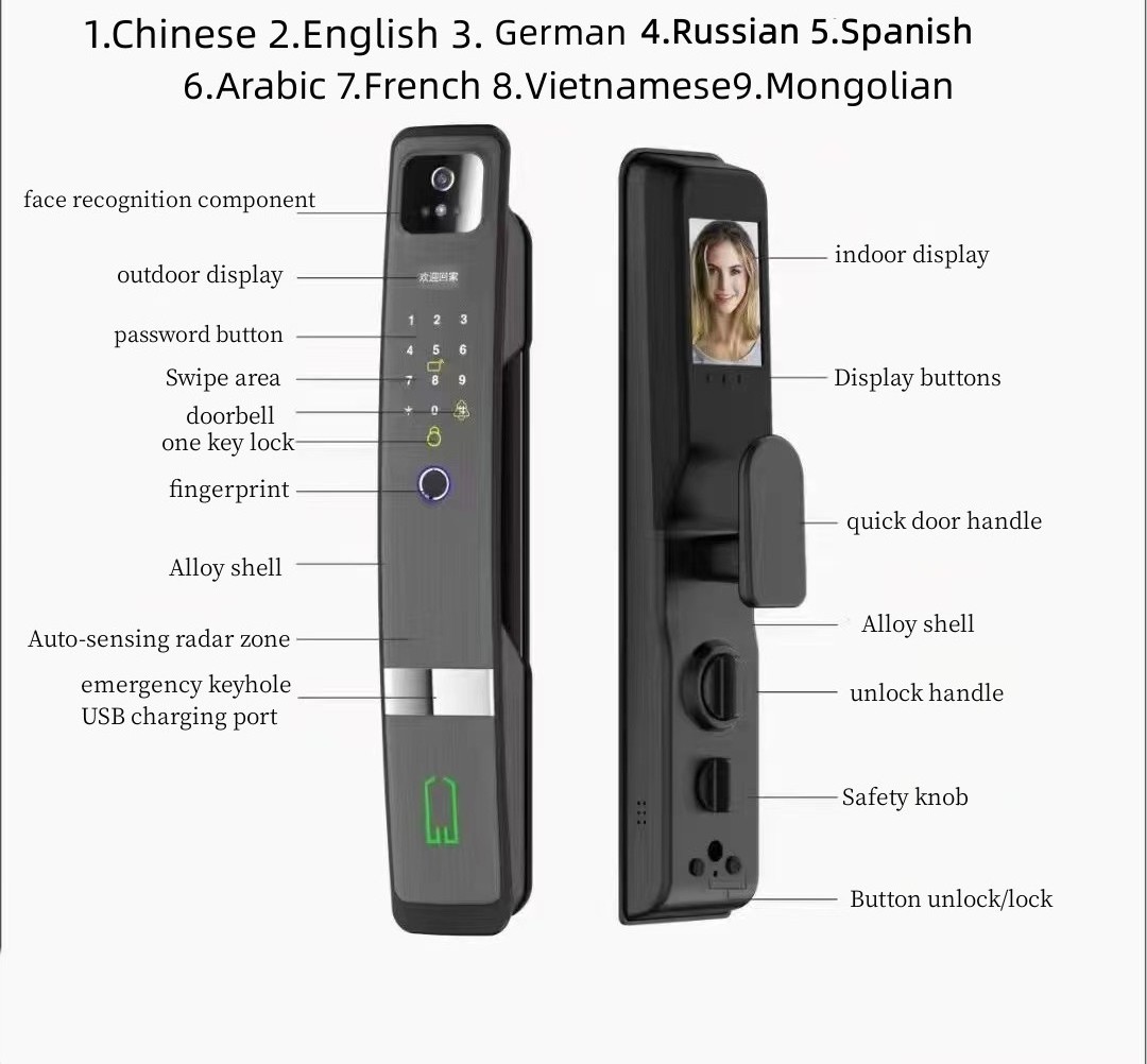 Cerraduras Inteligentes Wifi Wireless Combination Password Biometric Fingerprint Ttlock Electronic Locks Smart Door Lock