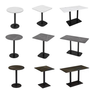 Modern Cafe Table Chairs Fast Food Dining Table Restaurant Set Furniture Bar Pub Table Chairs With Metal Leg