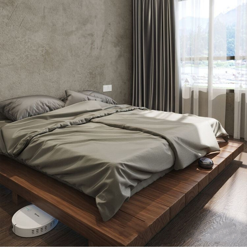 Japanese-style tatami bed modern minimalist wabi-sabi platform double bed for bedroom furniture