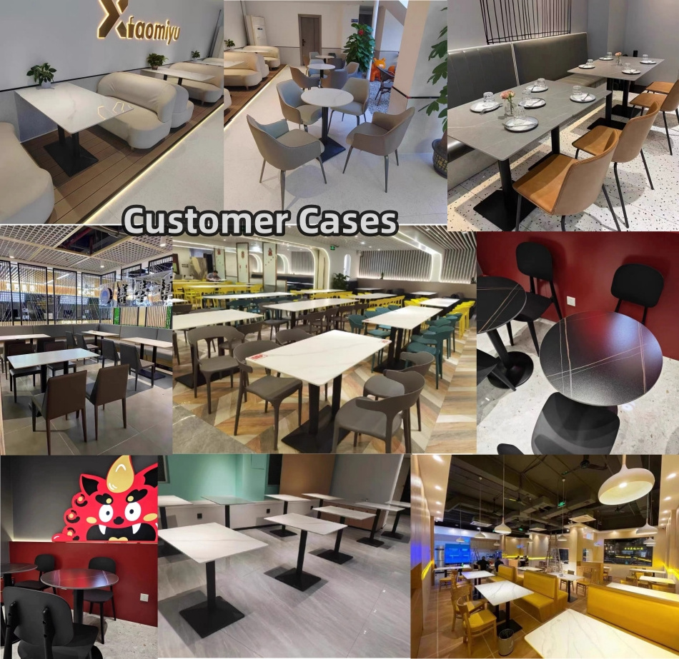 Modern Cafe Table Chairs Fast Food Dining Table Restaurant Set Furniture Bar Pub Table Chairs With Metal Leg