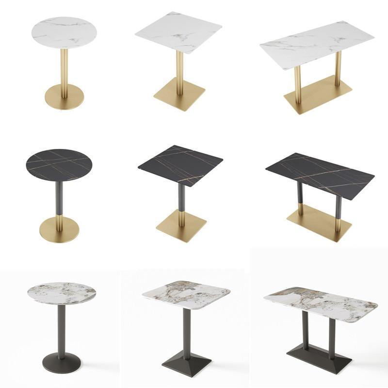 Modern Cafe Table Chairs Fast Food Dining Table Restaurant Set Furniture Bar Pub Table Chairs With Metal Leg