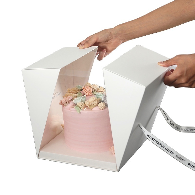 Custom Christmas Wedding Cake Pop Boxes In Bulk Wholesale For Sale Cake Box With Window Transparent Clear Cup Cake Box