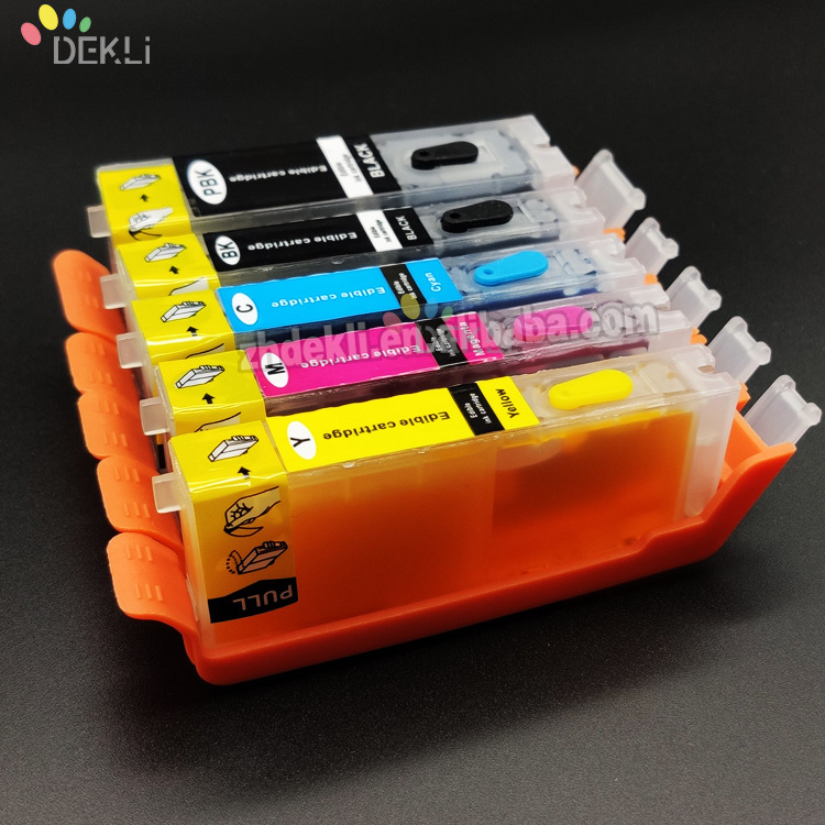 EDIBLE INK CARTRIDGE PGI 280 CLI 281 PGI 580 CLI 581 PGI 680 CLI 681 WITH EDIBLE INK NEW CHIP