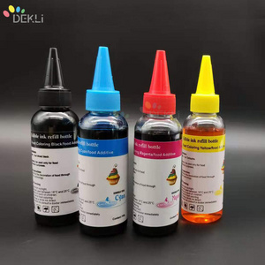 4 Color 100ML/Bottle Edible Ink For Canon Edible Refill Bottle Ink for Edible Ink Cartridge