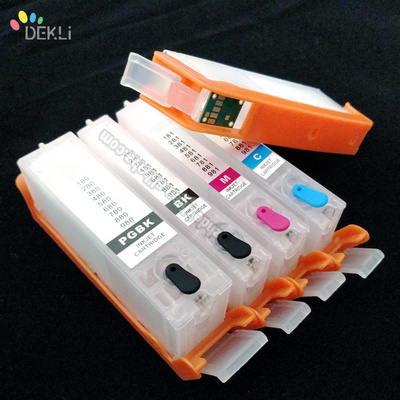 New! PGI 580 CLI 581 Refillable ink cartridge for Canon TS 8152 TS 9150 TS 9155 Printer Reset cartridge with Chip