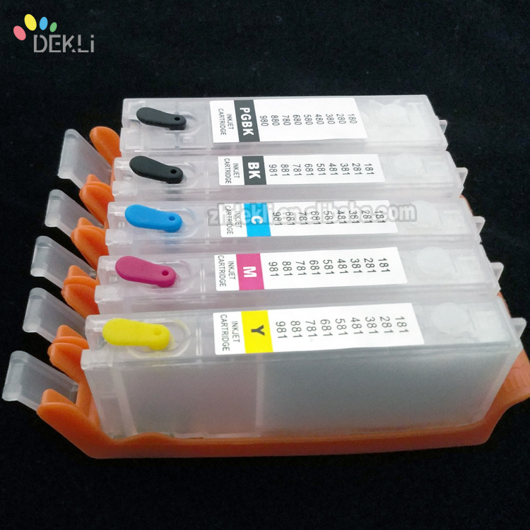 New! PGI 580 CLI 581 Refillable ink cartridge for Canon TS 8152 TS 9150 TS 9155 Printer Reset cartridge with Chip