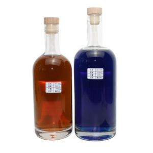 glass wine bottle liquor alcohol liquor for vodka gin whiskey spirit glass bottle white spirit botellas de vidrio 750ml