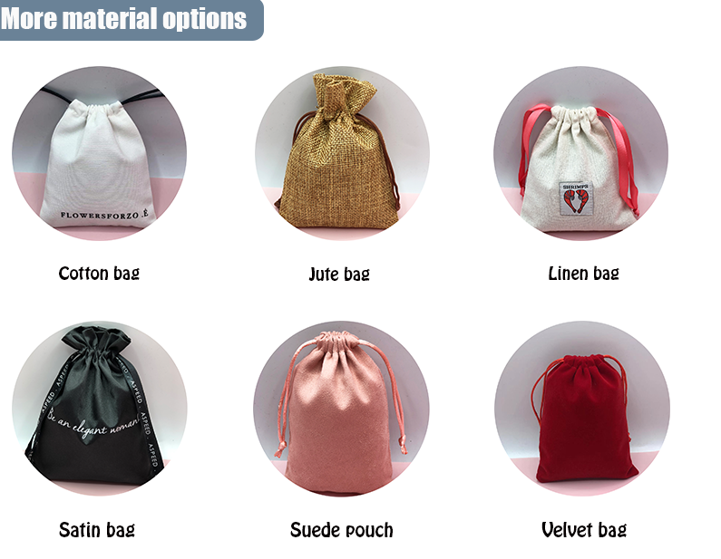 Custom Satin Drawstring Bag Satin Wig Cloth Shoe Dust Bag Satin Bag With Logo