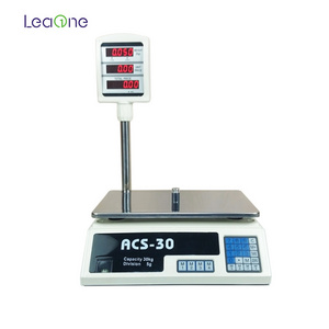 Leaone Digital Pricing Computing Scale 40kg Weighing Scale Digital Table Scale Calculate Weight and Price 1 Years OEM CE ROHS