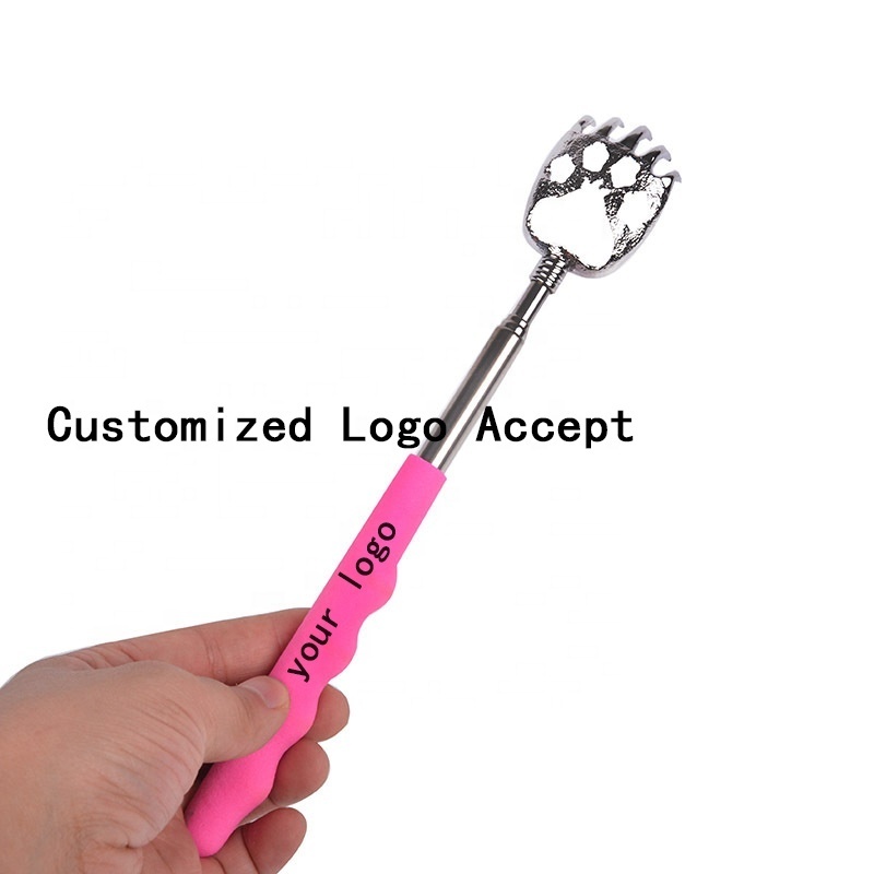 Stainless Steel Extendable HandHeld Finger-shaped Claw Massager Bear Claw Telescopic Back Scratcher