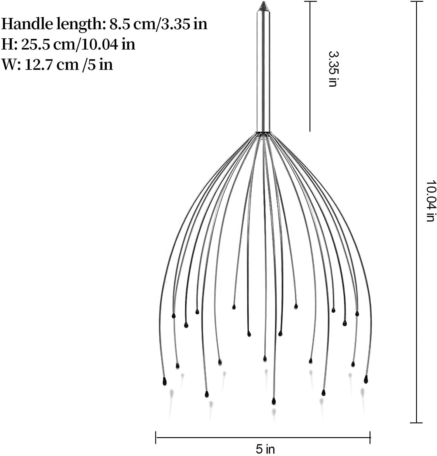 Zhedage 20claws Head Massager Octopus Relax  Hair Scalp Head Scratcher Manual Massager Tool Metal Head Massager