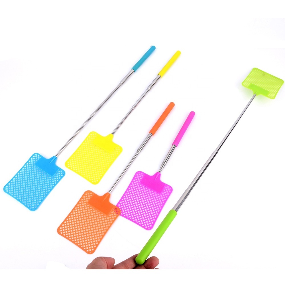 28inch Plastic Telescopic Hand Held Portable Flyswatter Extendable Pole Telescopic Mosquito Fly swatter