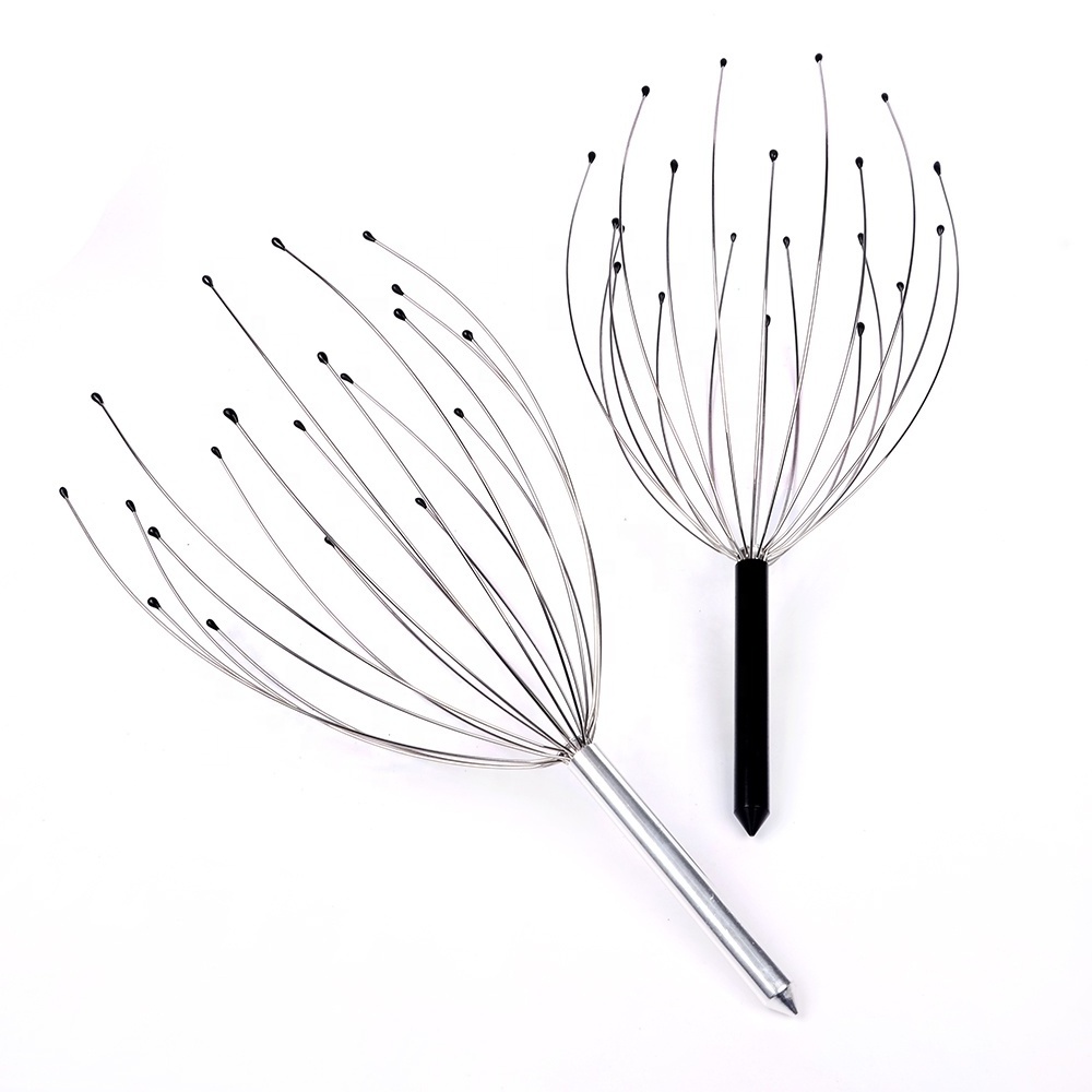 Zhedage 20claws Head Massager Octopus Relax  Hair Scalp Head Scratcher Manual Massager Tool Metal Head Massager