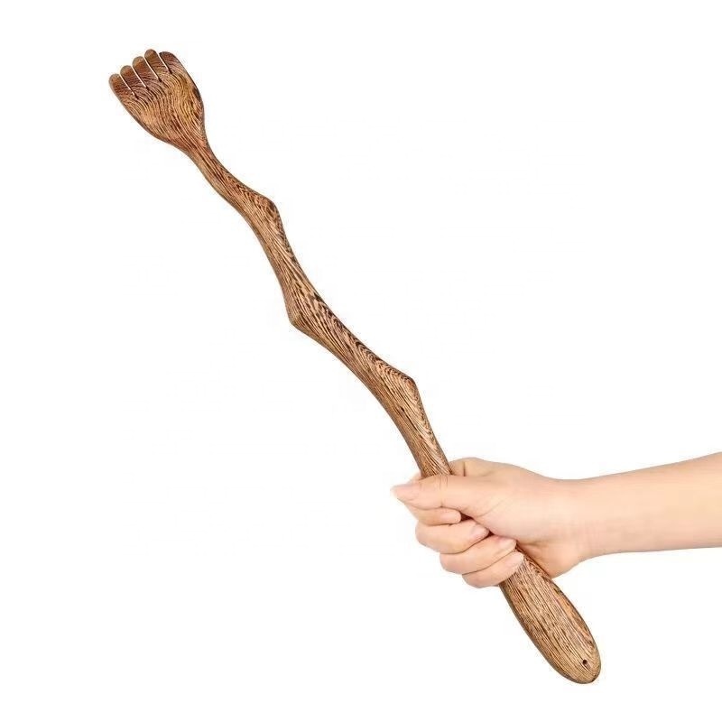 Zhedage Wood Back Scratcher Handle Scratch Manual massager wooden massage roller Body Tool Bamboo Back Scratcher