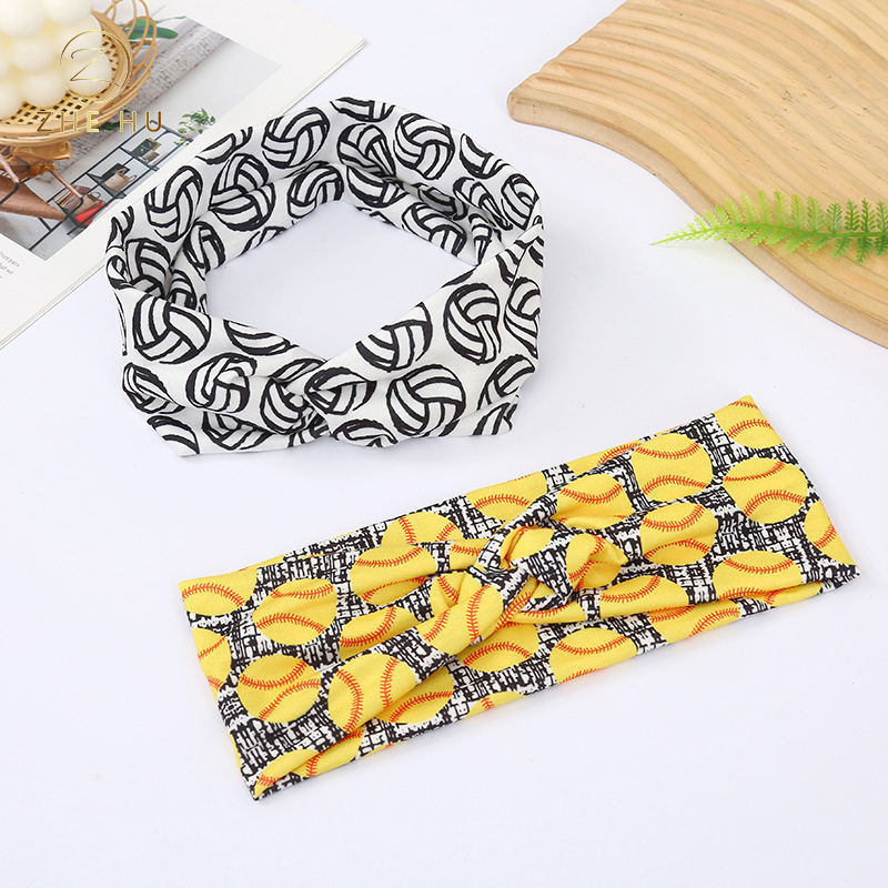 Zhehu Fashion Women's Softball Baseball Hairbands Elastic Head Wrap Breathable Elastic Sweatband Fitness Yoga Headband