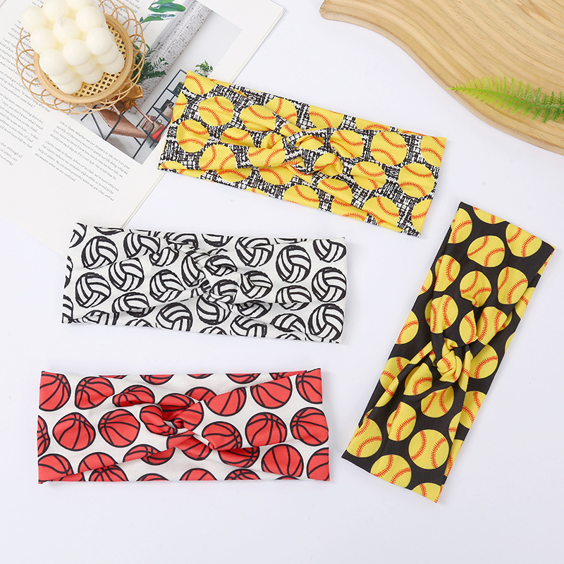 Zhehu Fashion Women's Softball Baseball Hairbands Elastic Head Wrap Breathable Elastic Sweatband Fitness Yoga Headband