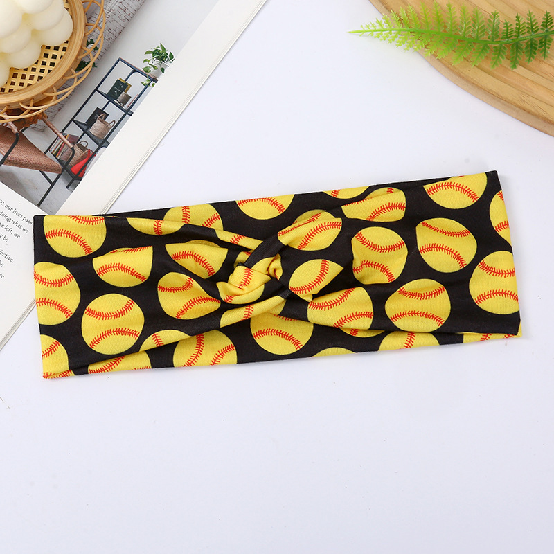 Zhehu Fashion Women's Softball Baseball Hairbands Elastic Head Wrap Breathable Elastic Sweatband Fitness Yoga Headband