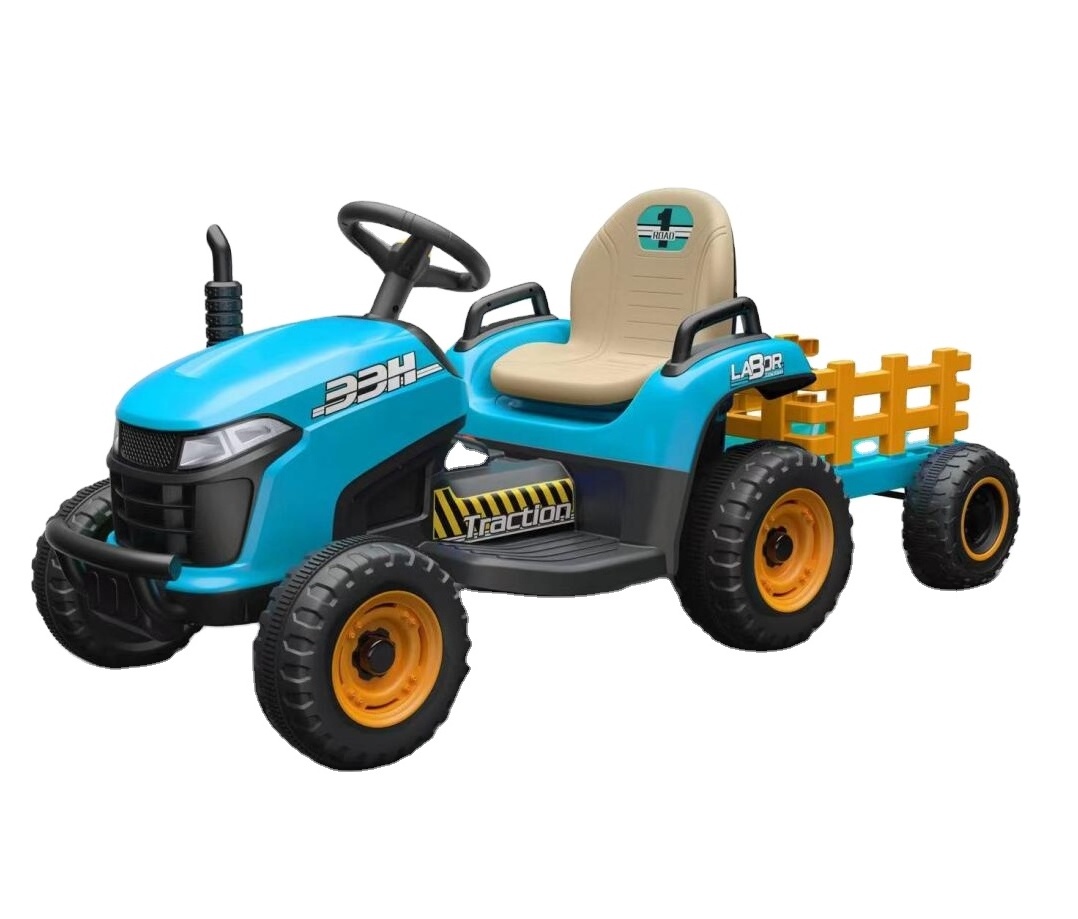 Newest Electric Kids Toys Ride on TRACTOR with trailer/2.4G Remote Control FOR wholesales