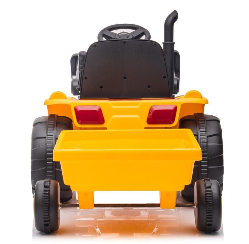 Electric Kids Toys Ride on TRACTOR with trailer/2.4G Remote Control for sales 12 operated