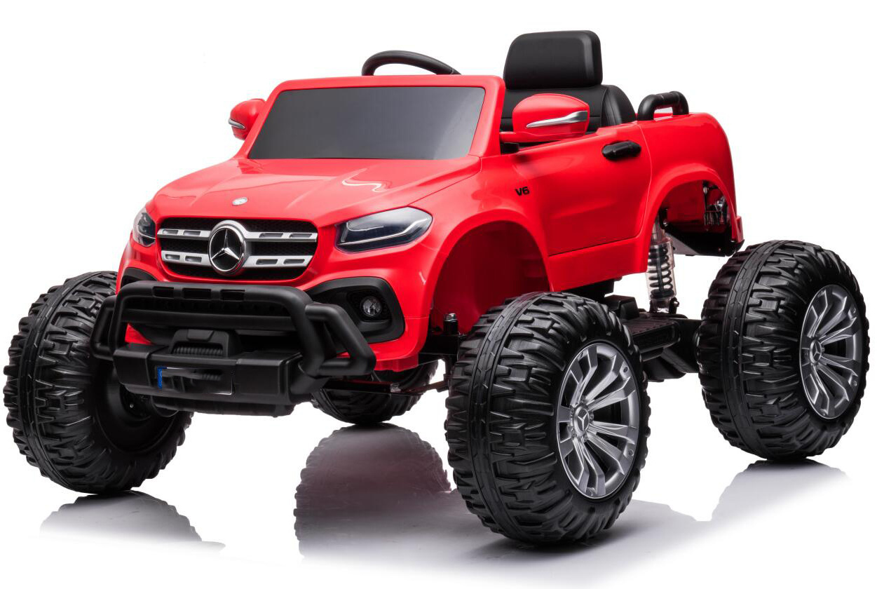 4WD Mercedes-Benz Monster Truck frame Licensed Ride On Car With 2.4G Remote Control Huge wheels